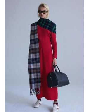 Mango Knitted Dress With Gathered Detail
