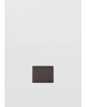 Mango Wallet With Embossed Effect - Gray