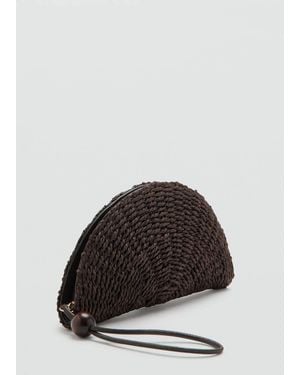 Mango Natural Fibre Pouch - Brown