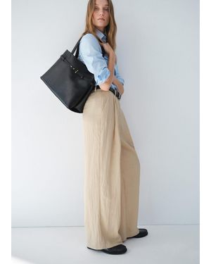 Mango Shopper Bag With Charm - White