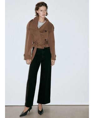 Mango Culotte-Jeans Mit Hohem Bund Catherin - Schwarz