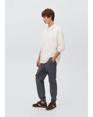 MANGO TEEN Polo-Neck Sweatshirt - White