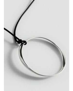 Mango Collana Ciondolo Anello Argento - Rosso