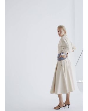 Mango Cropped Jacket With Pockets - White