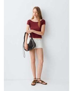 MANGO TEEN Essential Cotton-Blend T-Shirt - White