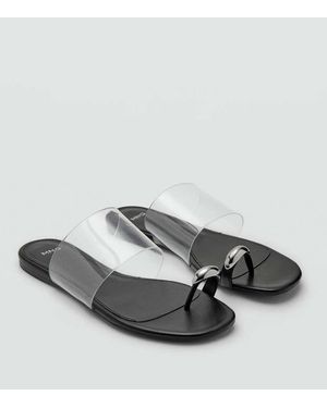Mango Strips Sandals - Gray