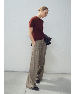 Mango Short-Sleeved Knitted Jumper - Grey