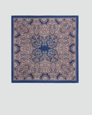 Mango Paisley Print Scarf - Blue