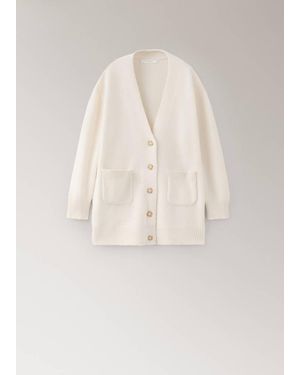 Mango 100% Wool Oversized Jumper - Natural