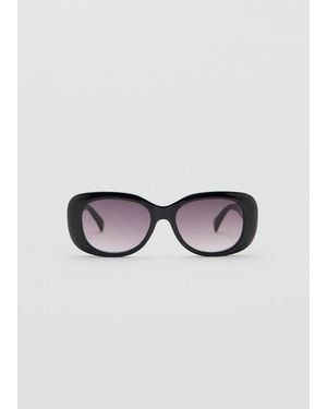 Mango Rectangular-Frame Sunglasses - Black