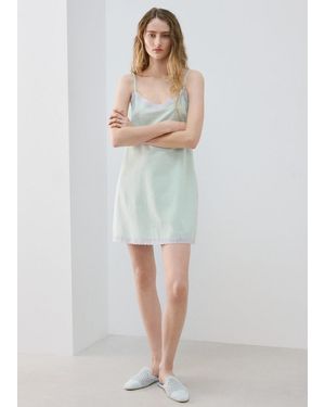 Mango Short Nightdress 100% Cotton - Blue