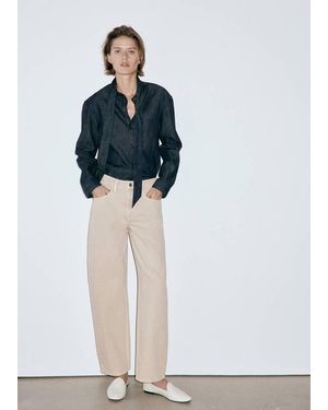 Mango Mid-Rise Balloon Jeans - Blue