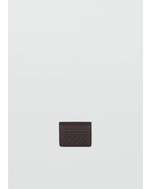 Mango Braided Cardholder - White