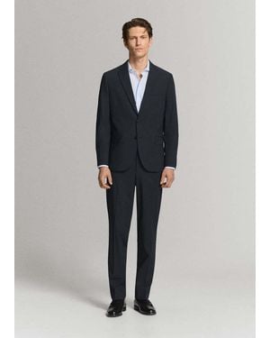 Mango London Regular-Fit Pants - Blue