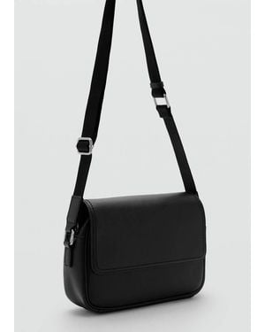Mango Borsa Manico Pelle Nero