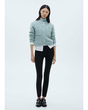 Mango Mid-Rise Skinny Leggings - Blue