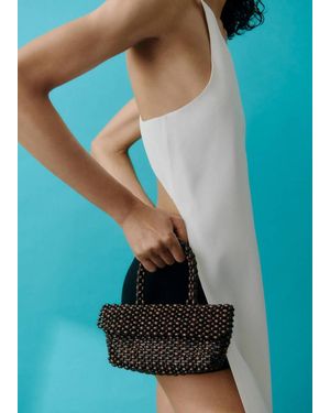 Mango Natural Fibre Tote Bag - Blue