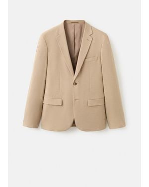 Mango Super Slim-Fit Suit Jacket - Natural