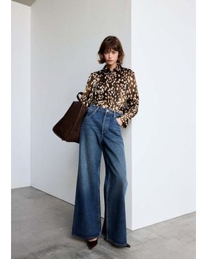 Mango Straight Bambi Shirt - Blue