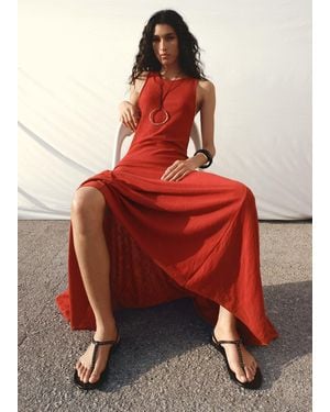 Mango Collana Ciondolo Anello Oro - Rosso