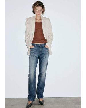 Mango Jeans Diritti Vita Media Blu Scuro