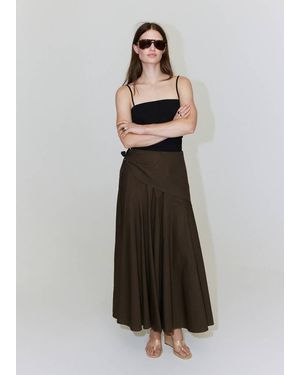 Mango A-Line Skirt With Handkerchief Detail - Gray