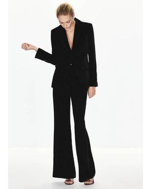 Mango Velvet Suit Jacket - Black