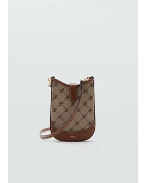 Mango Jacquard-Handyhülle Mit Logo - Weiß