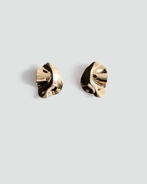 Mango Textured-Relief Earrings - Natural