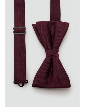 Mango Classic Bow Tie With Microstructure - Purple