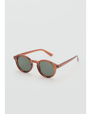 Mango Semi-Transparent Frame Sunglasses - Blue