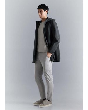 Mango Slim Fit Water-Repellent Pants - Gray