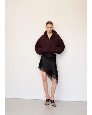 Mango Giacca Oversize Cappuccio Granato - Rosso