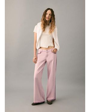 MANGO TEEN Two-Tone Wide Leg Jeans - Multicolour