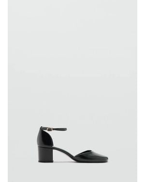 Mango Patent-Effect Stiletto-Heel Shoes - White