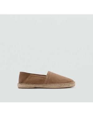 Mango Leather Espadrille - Brown