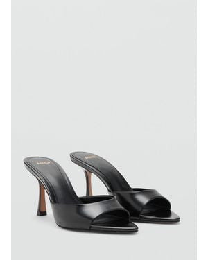 Mango Pointed Heel Sandals - Black