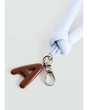 MANGO TEEN Key Ring With Initials - White