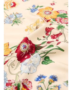 Mango Satiniertes Halstuch Mit Blumenprint - Mehrfarbig