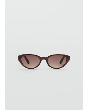Mango Oval-Frame Sunglasses - Brown