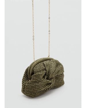 Mango Natural Fibre Handbag - Green