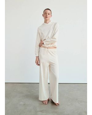 Mango Straight Cotton Trousers With A Soft Finish - White