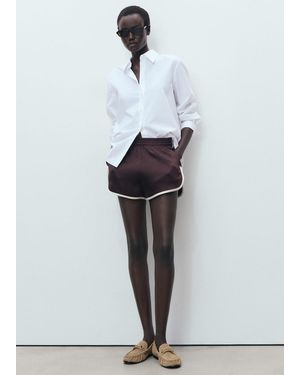 Mango Suede Moccasins With Buckle - White