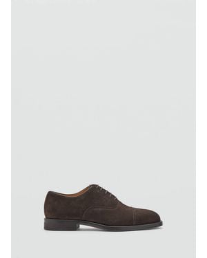 Mango Anzugschuhe Aus Leder - Braun
