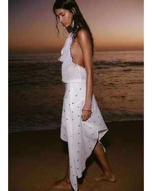 Mango Asymmetric Sequin Skirt - Brown