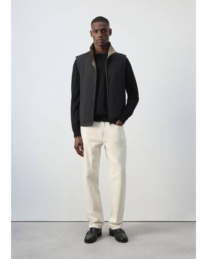 Mango Reversible Water-Repellent Gilet - Black