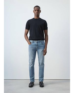 Mango Slim Fit-Jeans Jan - Blau