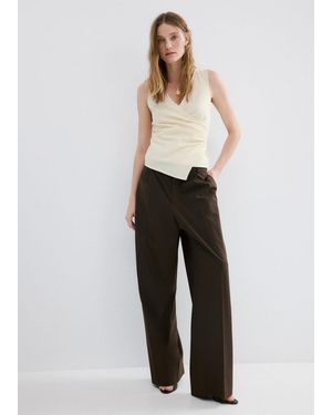 Mango Asymmetric Crossover Top - White