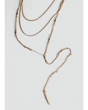 Mango Long Triple Necklace - Grey