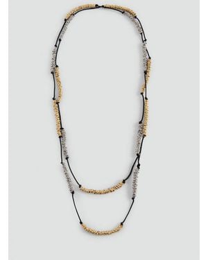 MANGO TEEN Multichain Bead Necklace - Metallic
